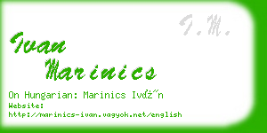 ivan marinics business card